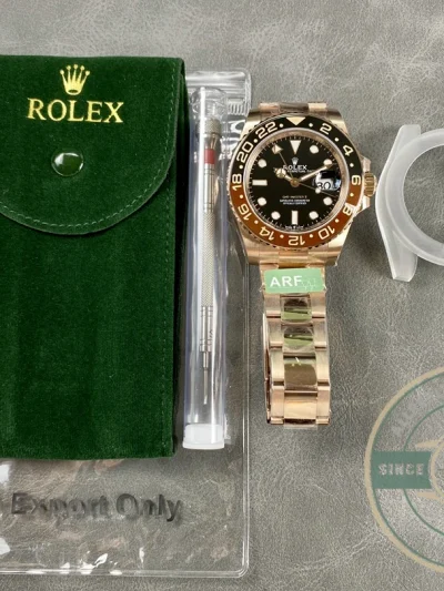 Replica Rolex GMT-Master II Rose Gold 40mm Rootbeer 126715chnr - Affordable Super Clone Watch