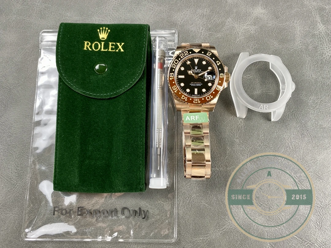 Replica Rolex GMT-Master II Rose Gold 40mm Rootbeer 126715chnr - Affordable Super Clone Watch
