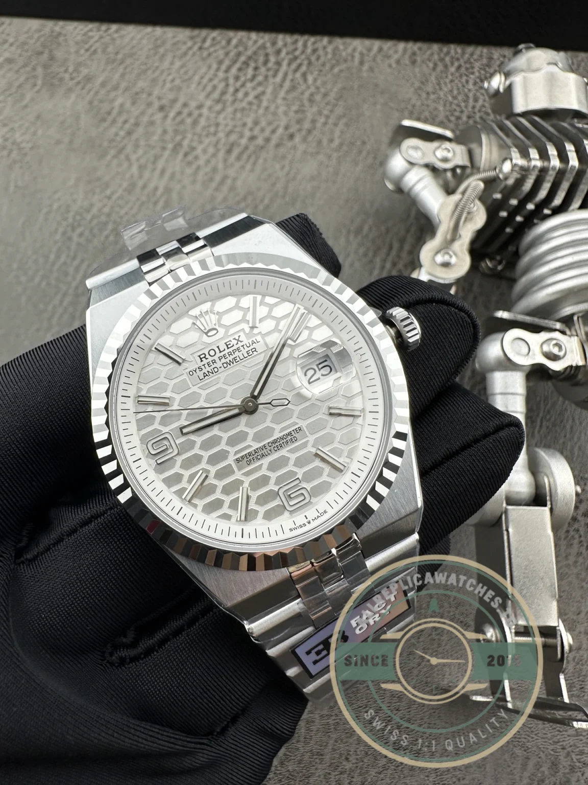 Replica Rolex Land-Dweller 40mm Silver Dial 127334 - Swiss Movement Replica Watch