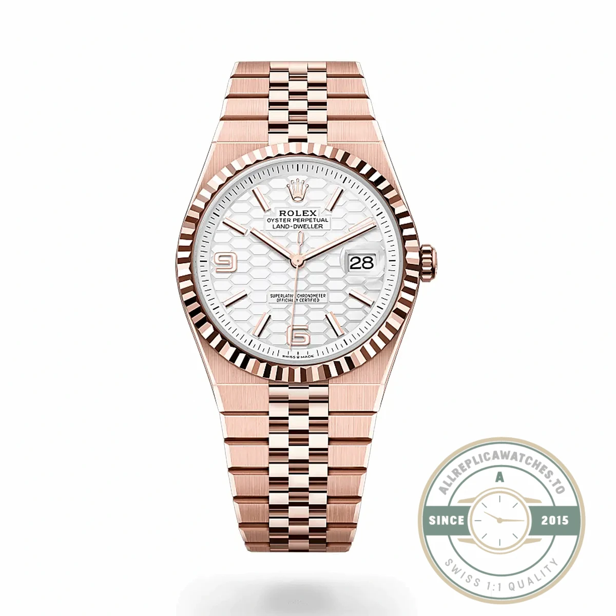 Replica Rolex Land-Dweller Rose Gold 40mm 127335 - Affordable Luxury Replica Timepiece