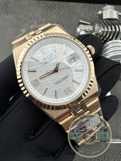 Replica Rolex Land-Dweller Rose Gold 40mm 127335 - Budget Luxury Replica Watch