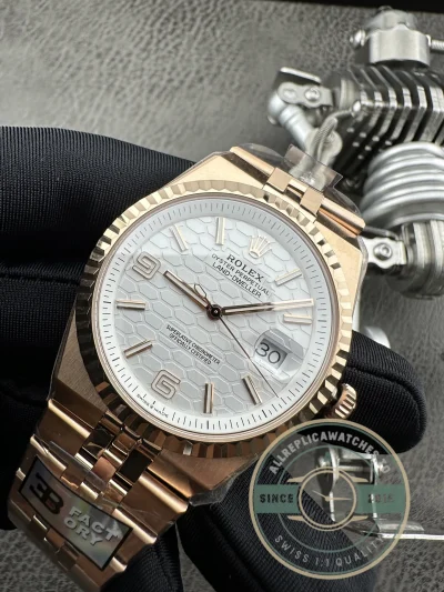 Replica Rolex Land-Dweller Rose Gold 40mm 127335 - Factory Super Clone Watch