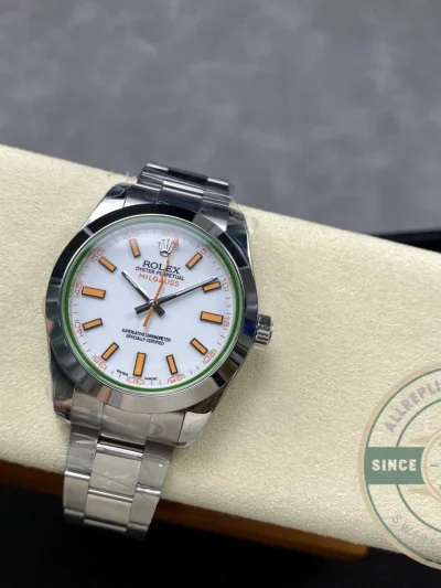 Replica Rolex Milgauss 116400.03 White Dial 40mm Orange - Factory Super Clone Watch