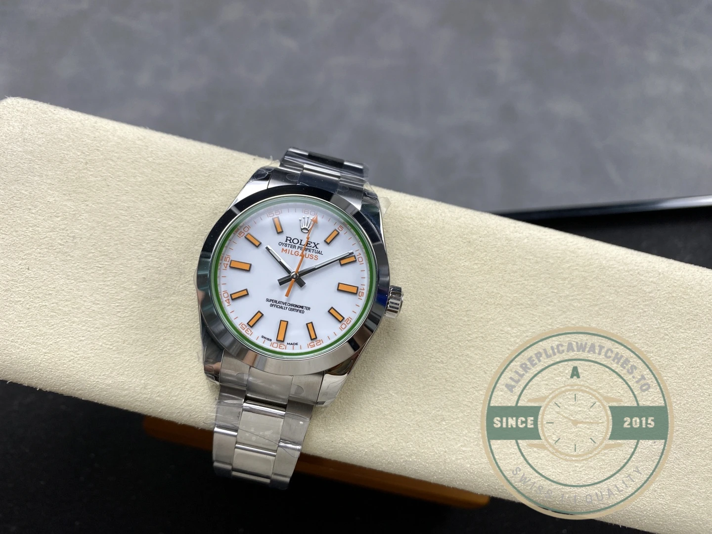 Replica Rolex Milgauss 116400.03 White Dial 40mm Orange - Factory Super Clone Watch