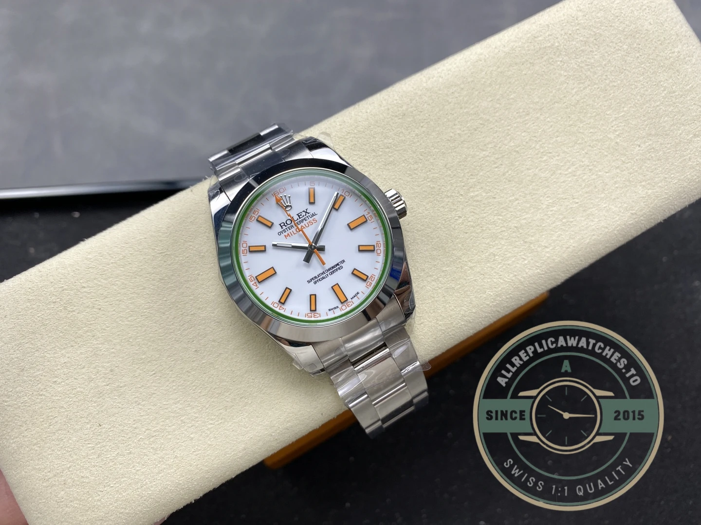 Replica Rolex Milgauss 116400.03 White Dial 40mm Orange - Affordable Super Clone Watch