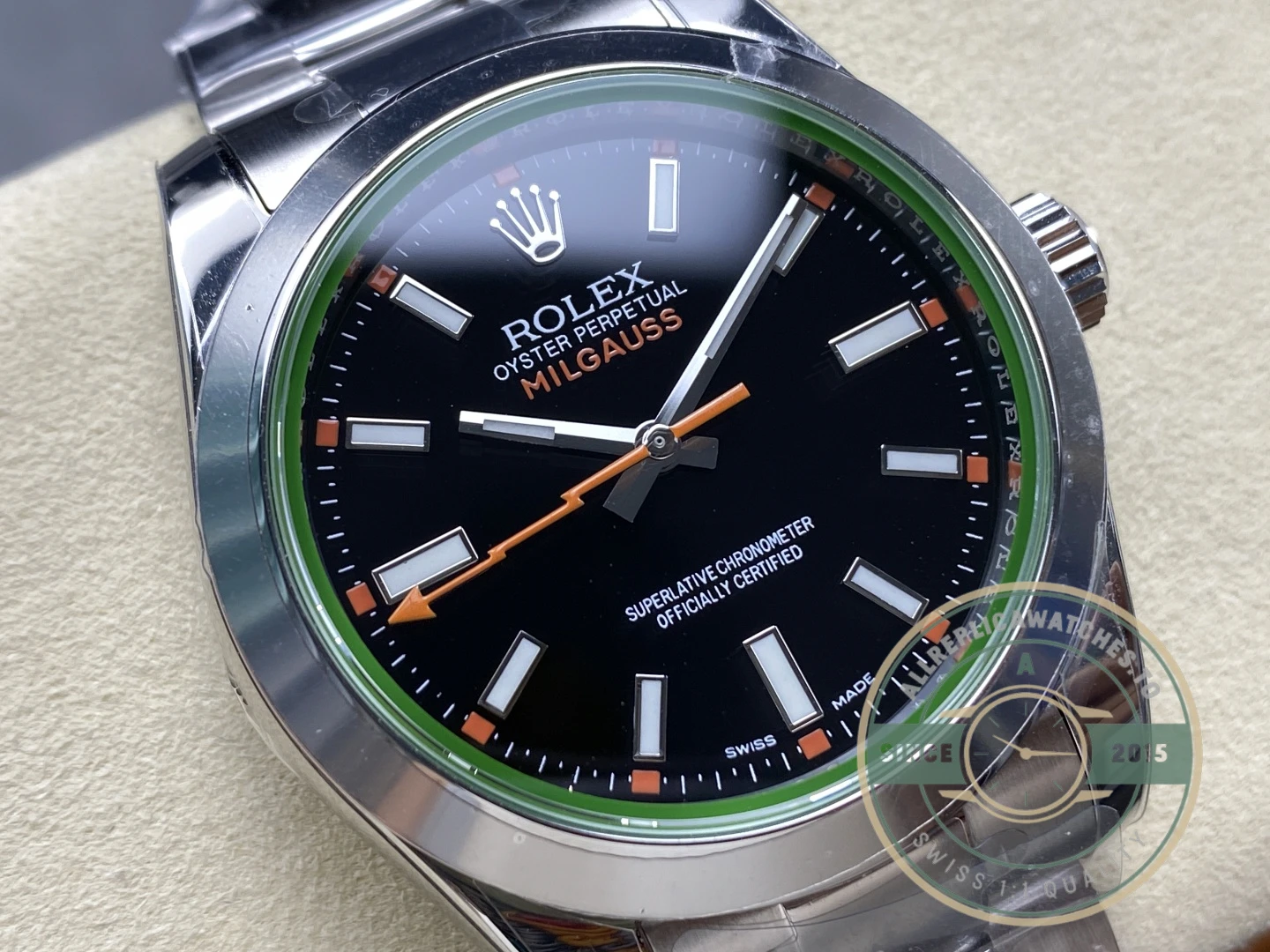 Replica Rolex Milgauss 40mm Black Dial 116400GV - Luxury Replica Watch