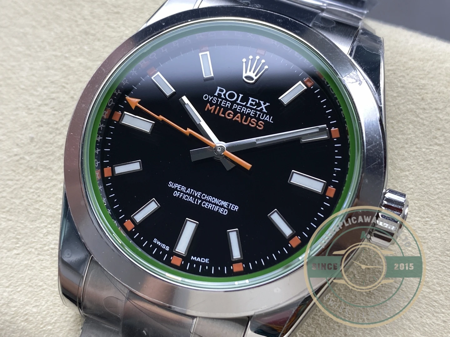 Replica Rolex Milgauss 40mm Black Dial 116400GV - Budget Luxury Replica Watch