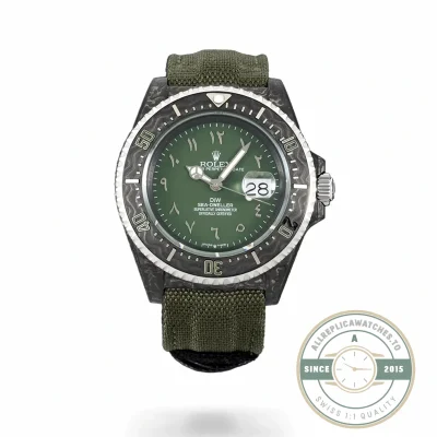 Replica Rolex Sea Dweller Green Dial Hunter Arabic 43mm - Swiss Movement Replica Watch