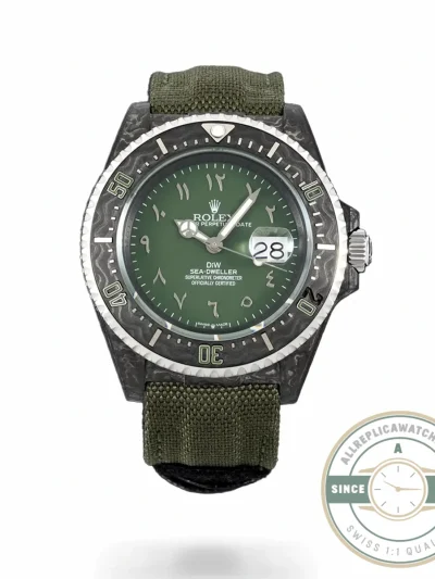 Replica Rolex Sea Dweller Green Dial Hunter Arabic 43mm - Swiss Movement Replica Watch
