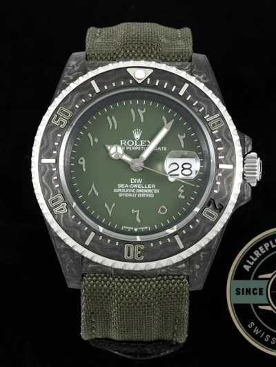 Replica Rolex Sea Dweller Green Dial Hunter Arabic 43mm - 1:1 Swiss Replica Watch