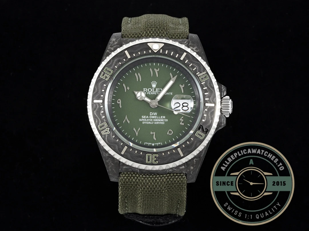 Replica Rolex Sea Dweller Green Dial Hunter Arabic 43mm - 1:1 Swiss Replica Watch