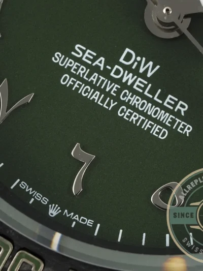 Replica Rolex Sea Dweller Green Dial Hunter Arabic 43mm - Affordable Luxury Replica Timepiece