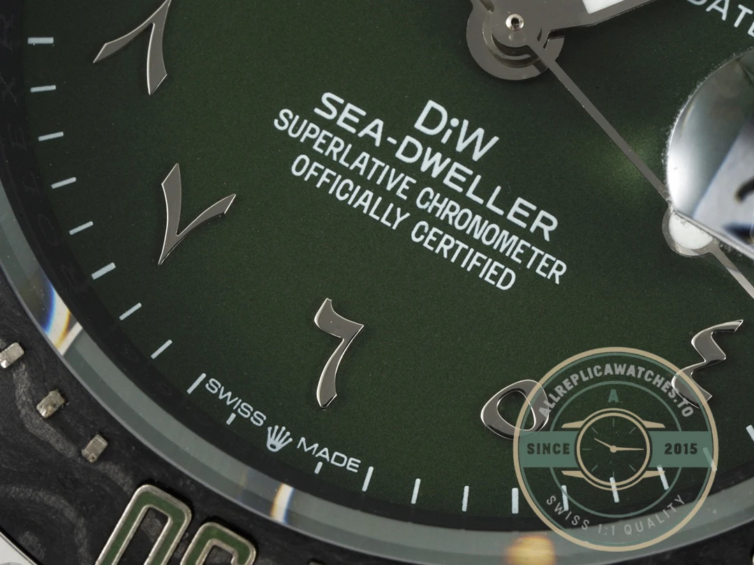 Replica Rolex Sea Dweller Green Dial Hunter Arabic 43mm - Affordable Luxury Replica Timepiece