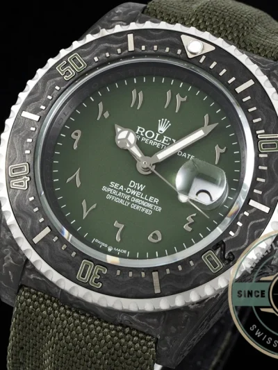 Replica Rolex Sea Dweller Green Dial Hunter Arabic 43mm - Affordable Luxury Replica Timepiece