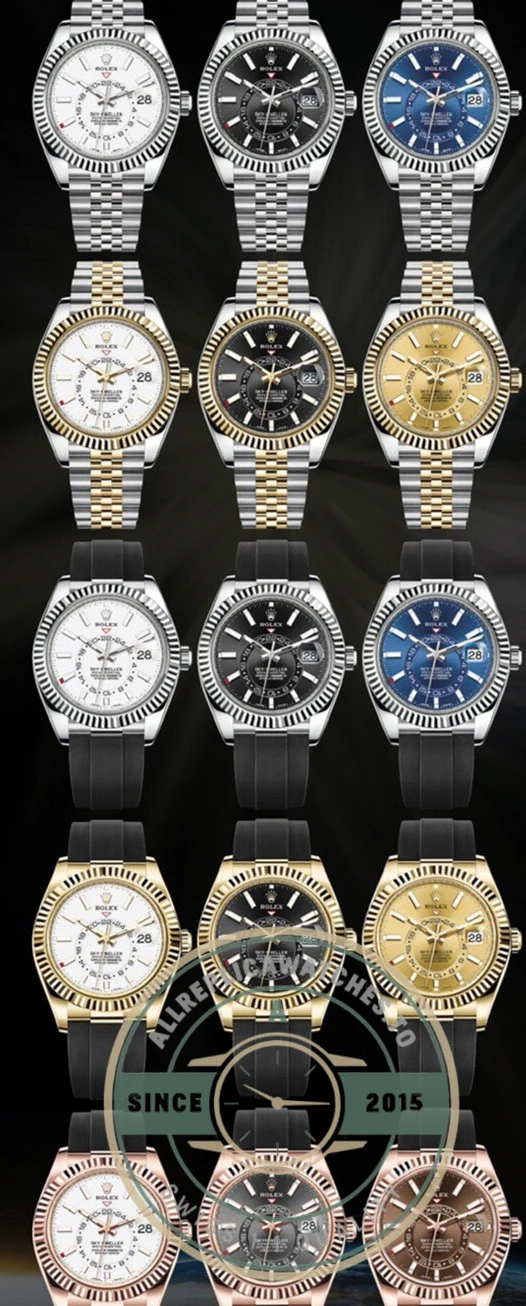 Replica Rolex Sky-Dweller 18K Yellow Gold 336238 Black Dial - Affordable Luxury Replica Timepiece