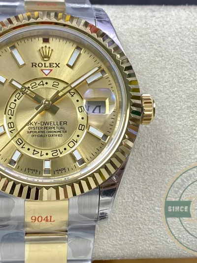 Replica Rolex Sky-Dweller 326933 Bicolor Gold Dial 326933 Oyster - Affordable Super Clone Watch