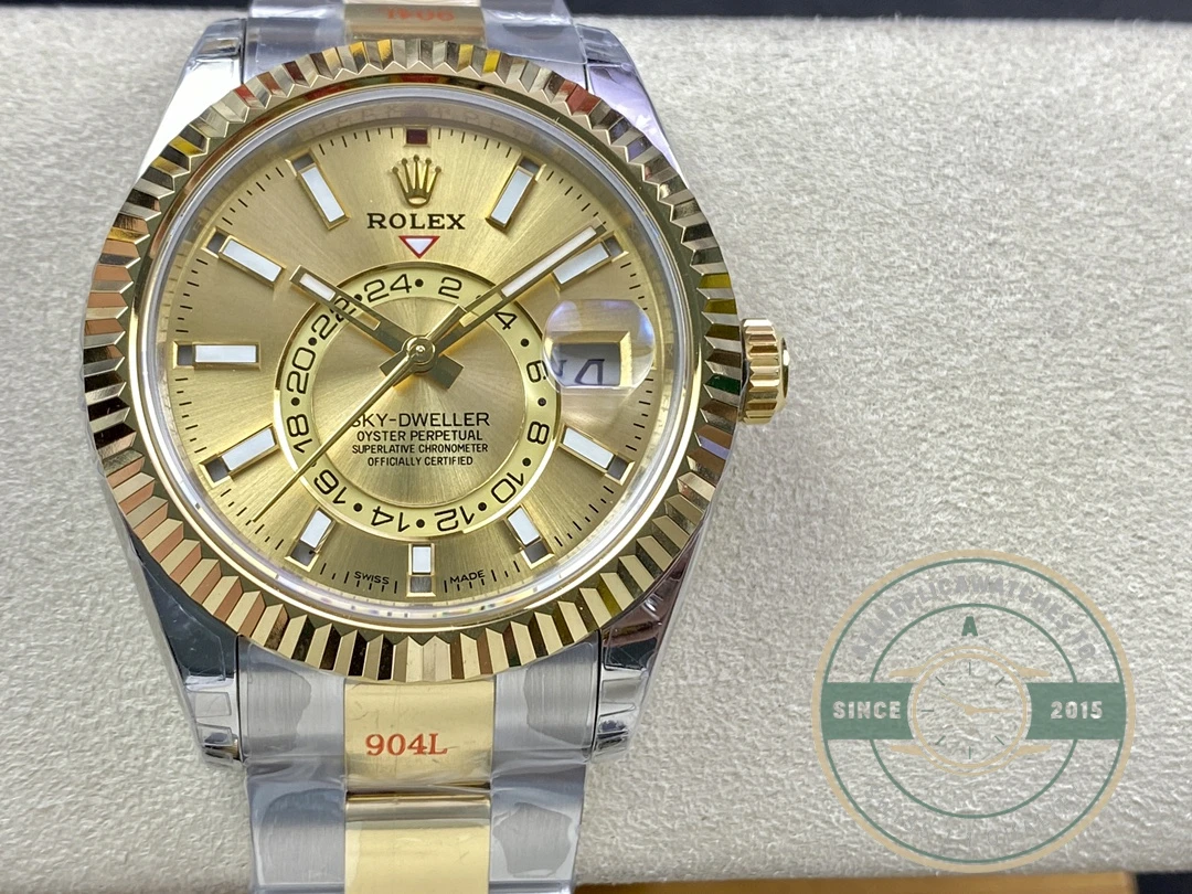 Replica Rolex Sky-Dweller 326933 Bicolor Gold Dial 326933 Oyster - Affordable Super Clone Watch