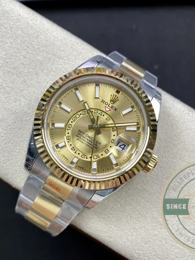 Replica Rolex Sky-Dweller 326933 Bicolor Gold Dial 326933 Oyster - Luxury Replica Watch