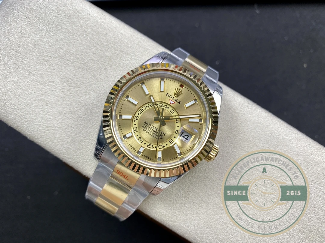 Replica Rolex Sky-Dweller 326933 Bicolor Gold Dial 326933 Oyster - Luxury Replica Watch