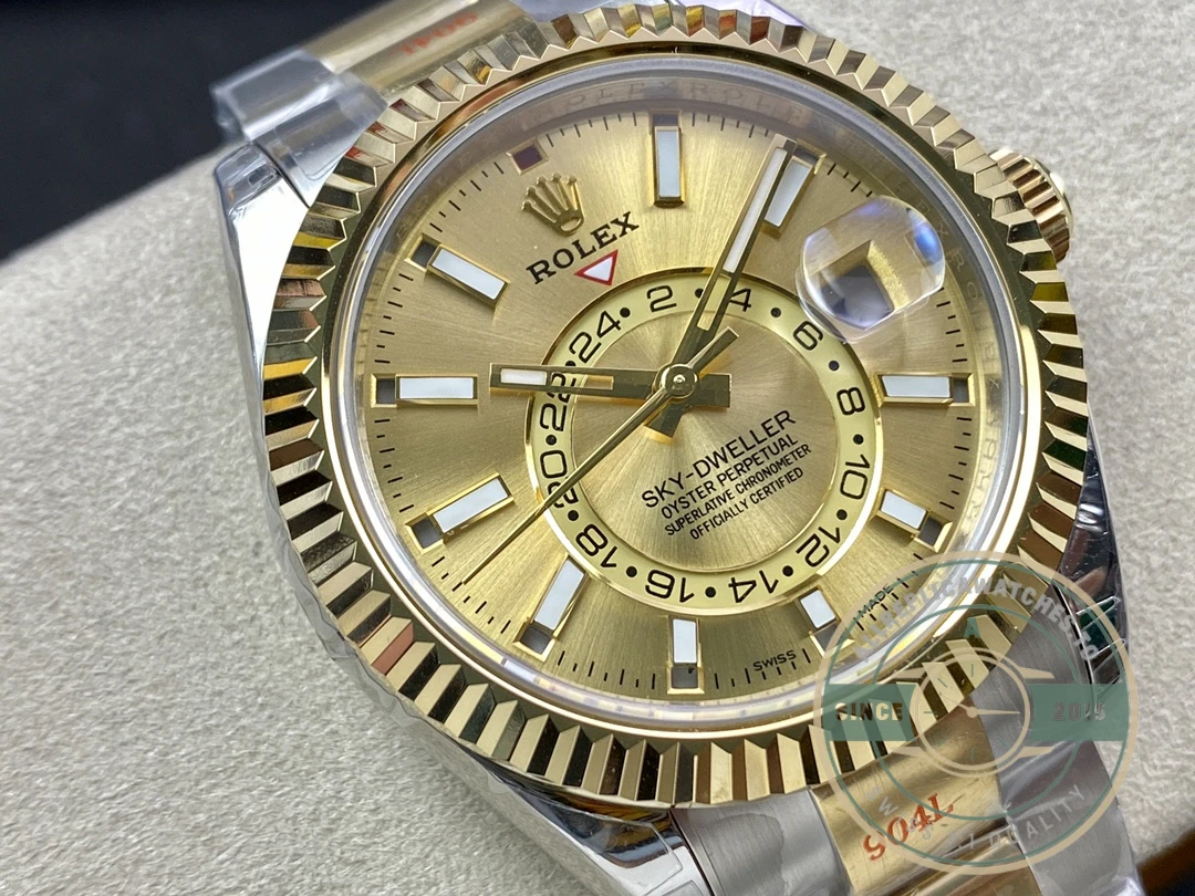 Replica Rolex Sky-Dweller 326933 Bicolor Gold Dial 326933 Oyster - Budget Luxury Replica Watch