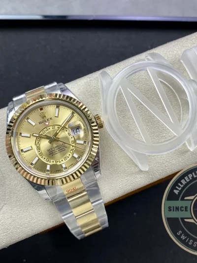 Replica Rolex Sky-Dweller 326933 Bicolor Gold Dial 326933 Oyster - Luxury Replica Watch