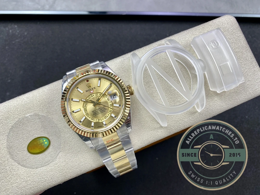 Replica Rolex Sky-Dweller 326933 Bicolor Gold Dial 326933 Oyster - Luxury Replica Watch
