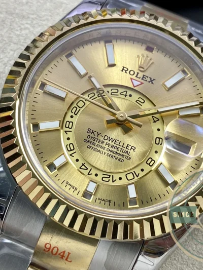 Replica Rolex Sky-Dweller 326933 Bicolor Gold Dial 326933 Oyster - High-Grade Replica Watch