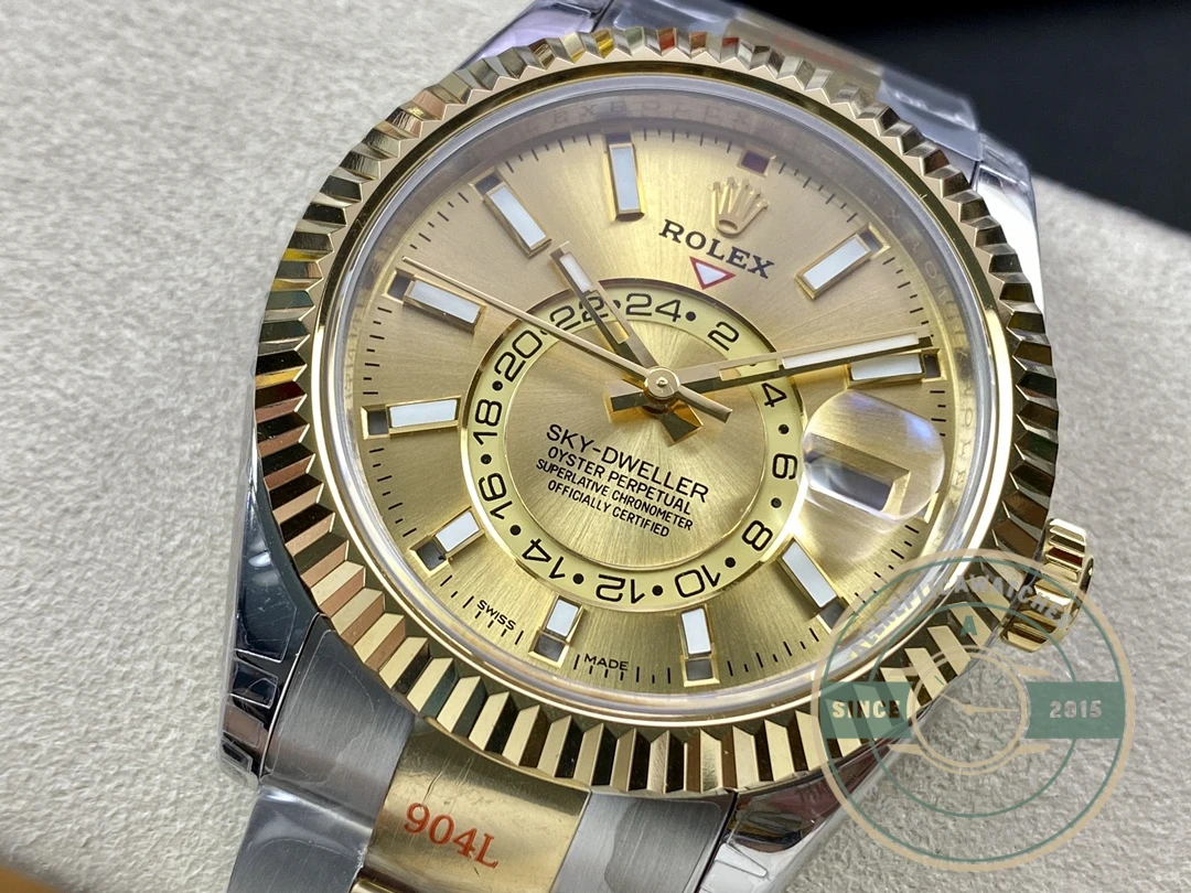Replica Rolex Sky-Dweller 326933 Bicolor Gold Dial 326933 Oyster - High-Grade Replica Watch