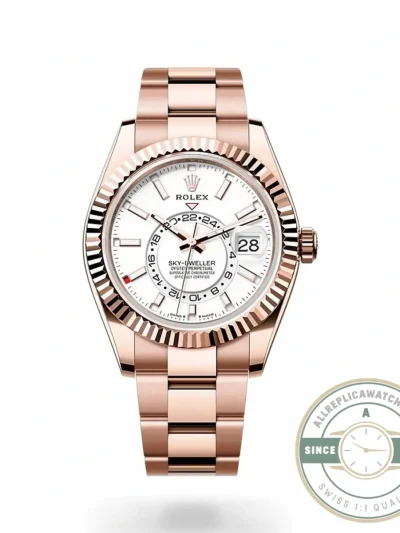 Replica Rolex Sky-Dweller 336935 Everose White Dial 42m - Best Quality Replica Watch