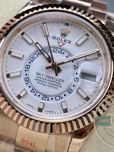 Replica Rolex Sky-Dweller 336935 Everose White Dial 42m - Affordable Super Clone Watch