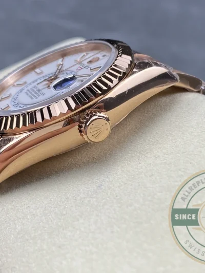 Replica Rolex Sky-Dweller 336935 Everose White Dial 42m - Top-Tier Swiss Replica Watch