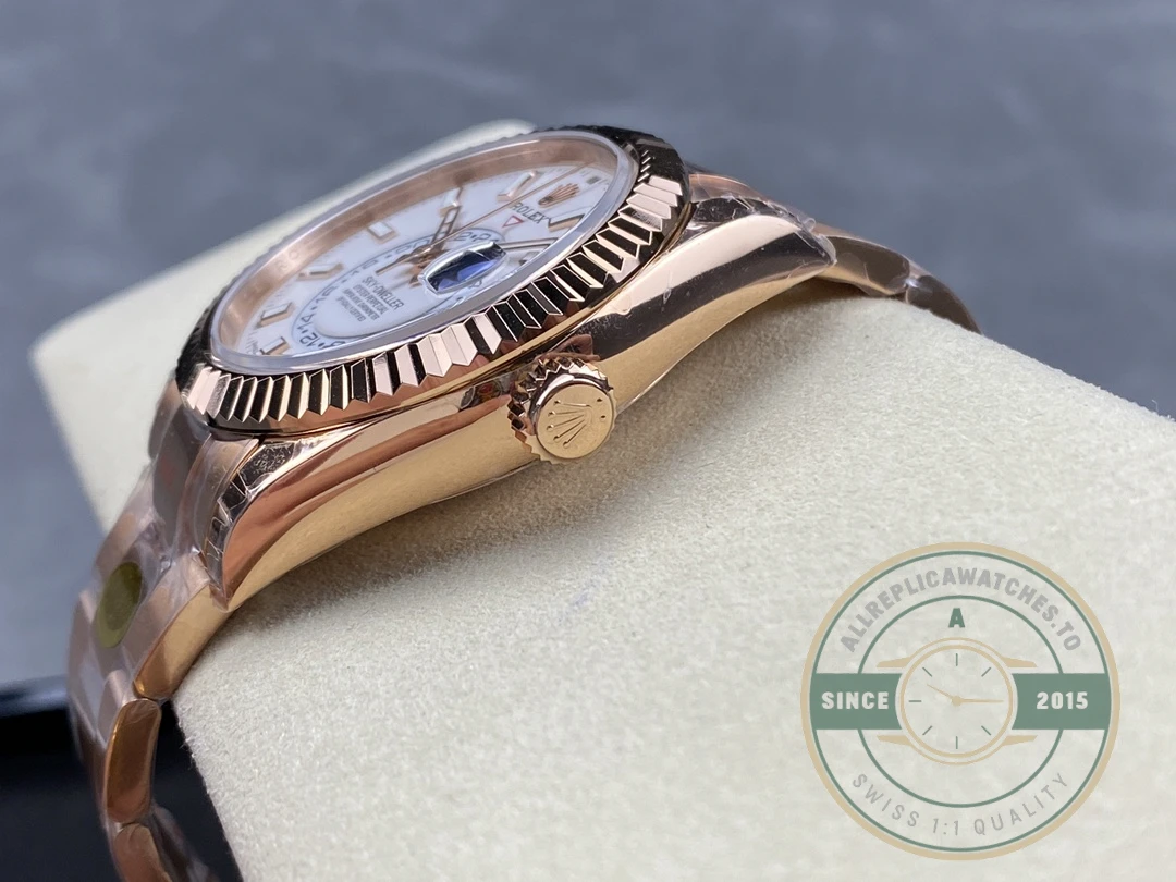 Replica Rolex Sky-Dweller 336935 Everose White Dial 42m - Top-Tier Swiss Replica Watch