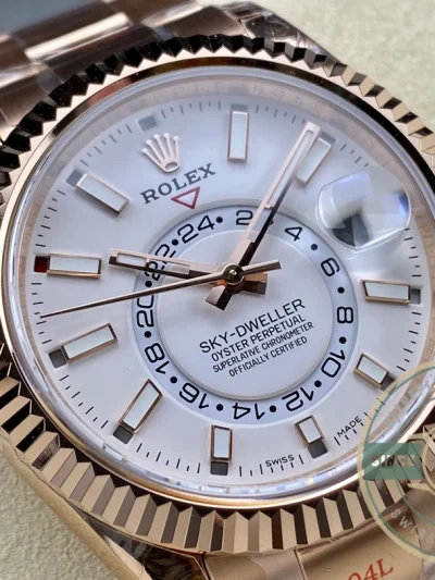 Replica Rolex Sky-Dweller 336935 Everose White Dial 42m - High-Grade Replica Watch