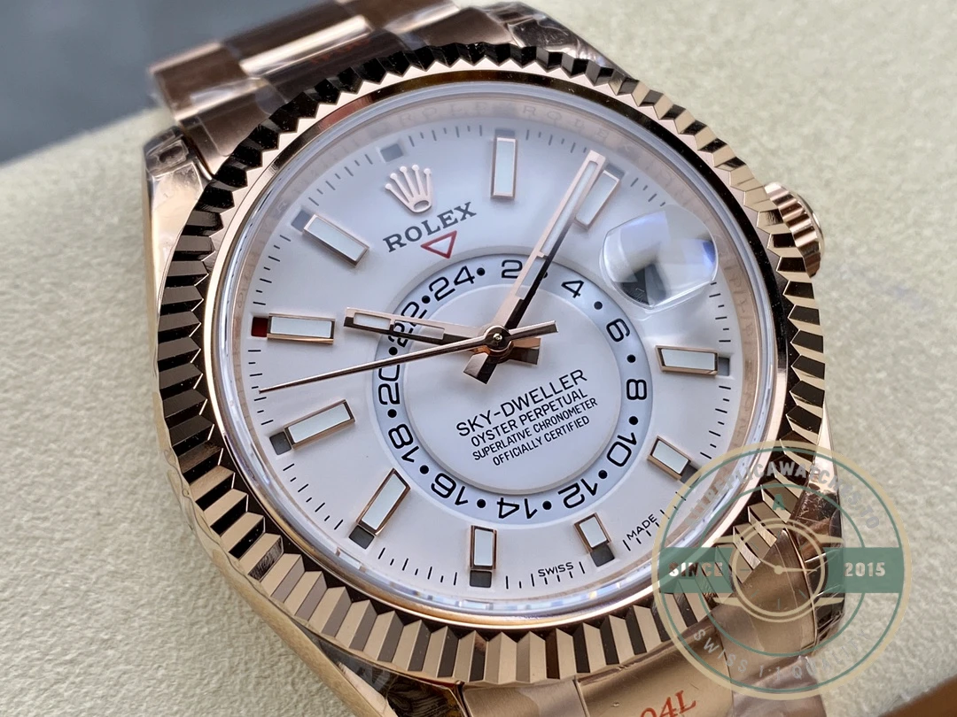 Replica Rolex Sky-Dweller 336935 Everose White Dial 42m - High-Grade Replica Watch