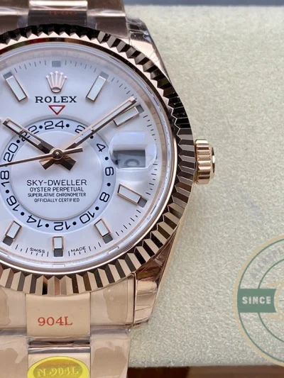 Replica Rolex Sky-Dweller 336935 Everose White Dial 42m - Premium Super Clone Watch