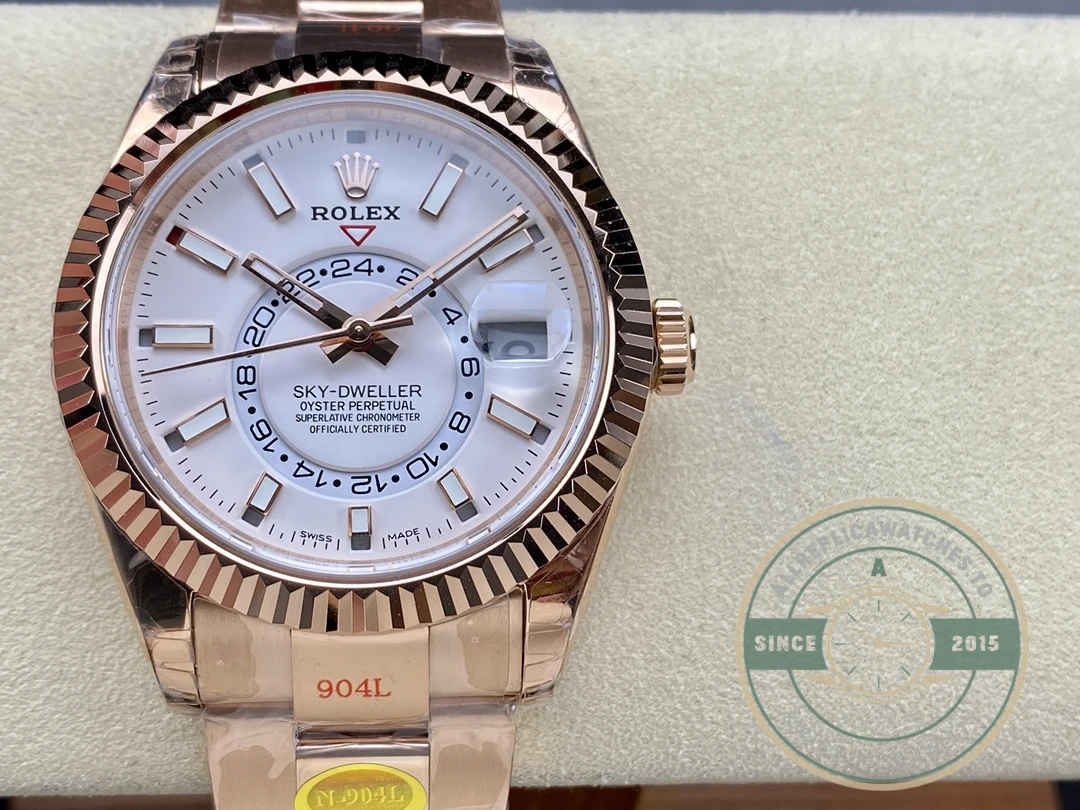 Replica Rolex Sky-Dweller 336935 Everose White Dial 42m - Premium Super Clone Watch