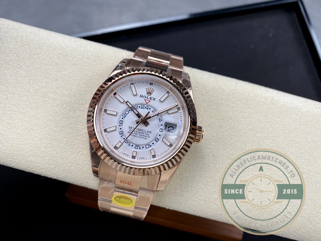Replica Rolex Sky-Dweller 336935 Everose White Dial 42m - Affordable Luxury Replica Timepiece