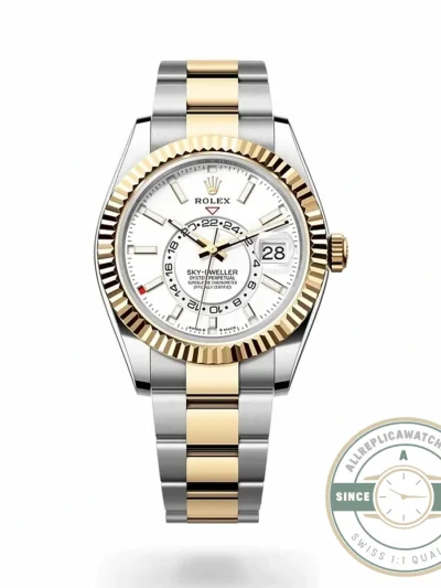 Replica Rolex Sky-Dweller Yellow Gold 326933 42mm Dial - Best Quality Replica Watch