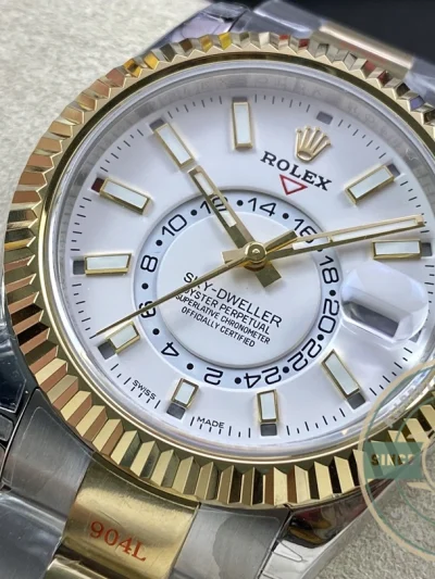 Replica Rolex Sky-Dweller Yellow Gold 326933 42mm Dial - Best Quality Replica Watch