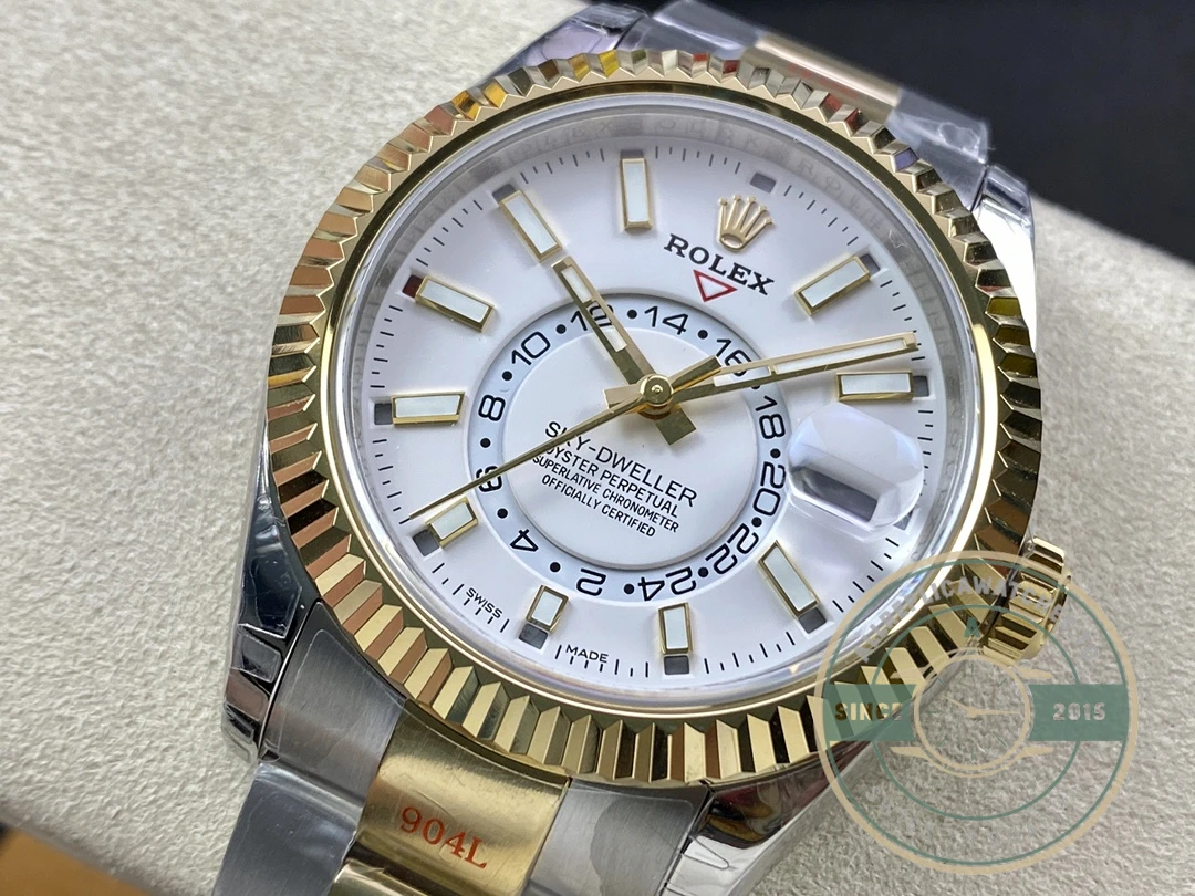 Replica Rolex Sky-Dweller Yellow Gold 326933 42mm Dial - Best Quality Replica Watch