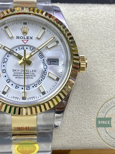 Replica Rolex Sky-Dweller Yellow Gold 326933 42mm Dial - Luxury Replica Watch