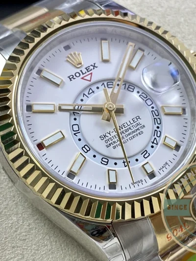 Replica Rolex Sky-Dweller Yellow Gold 326933 42mm Dial - 1:1 Swiss Replica Watch