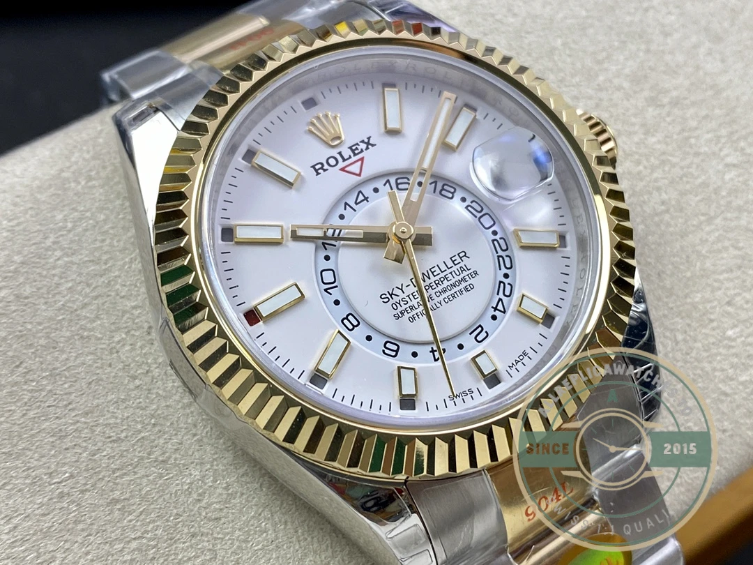 Replica Rolex Sky-Dweller Yellow Gold 326933 42mm Dial - 1:1 Swiss Replica Watch