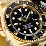 Replica Rolex Submariner 40 mm Yellow Gold 116618LN Black Dial - Premium Super Clone Watch