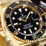 Replica Rolex Submariner 40 mm Yellow Gold 116618LN Black Dial - Swiss Movement Replica Watch