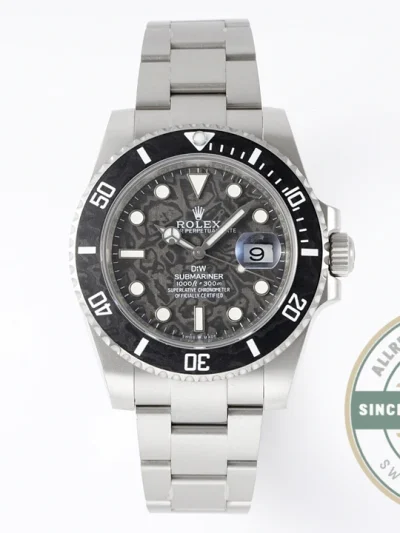 Replica ROLEX SUBMARINER LONGOBARDA 16610AR Carbon - Premium Super Clone Watch