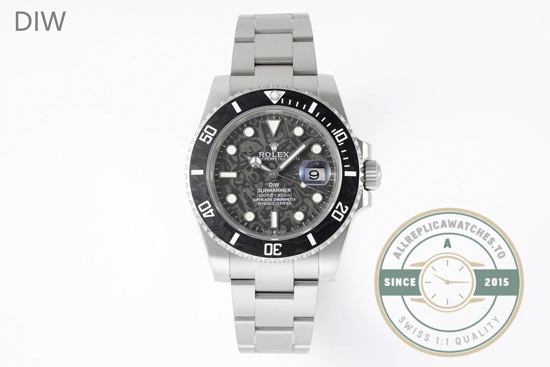 Replica ROLEX SUBMARINER LONGOBARDA 16610AR Carbon - Premium Super Clone Watch