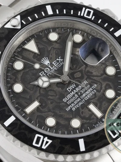 Replica ROLEX SUBMARINER LONGOBARDA 16610AR Carbon - Factory Super Clone Watch