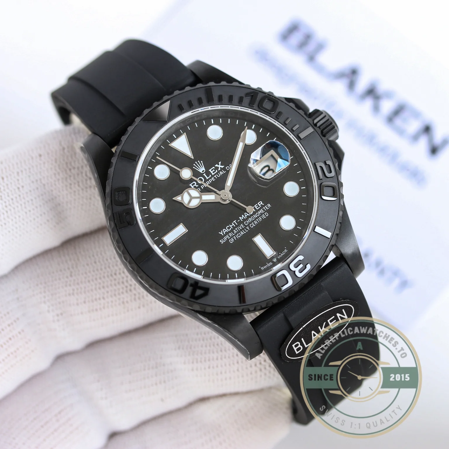 Replica Rolex Yacht-Master 42mm 226659 Full Black - Luxury Replica Watch
