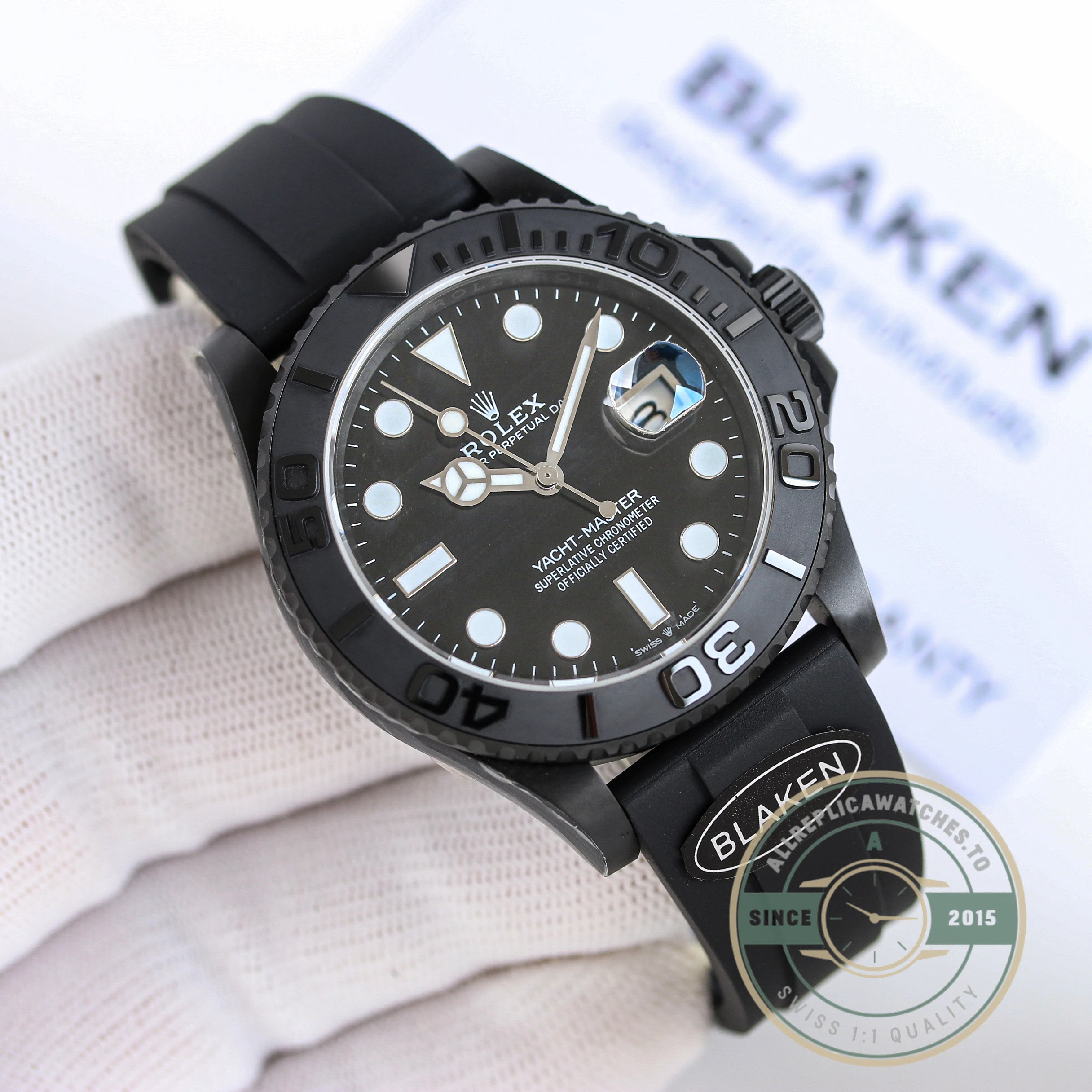 Replica Rolex Yacht-Master 42mm 226659 Full Black - Luxury Replica Watch